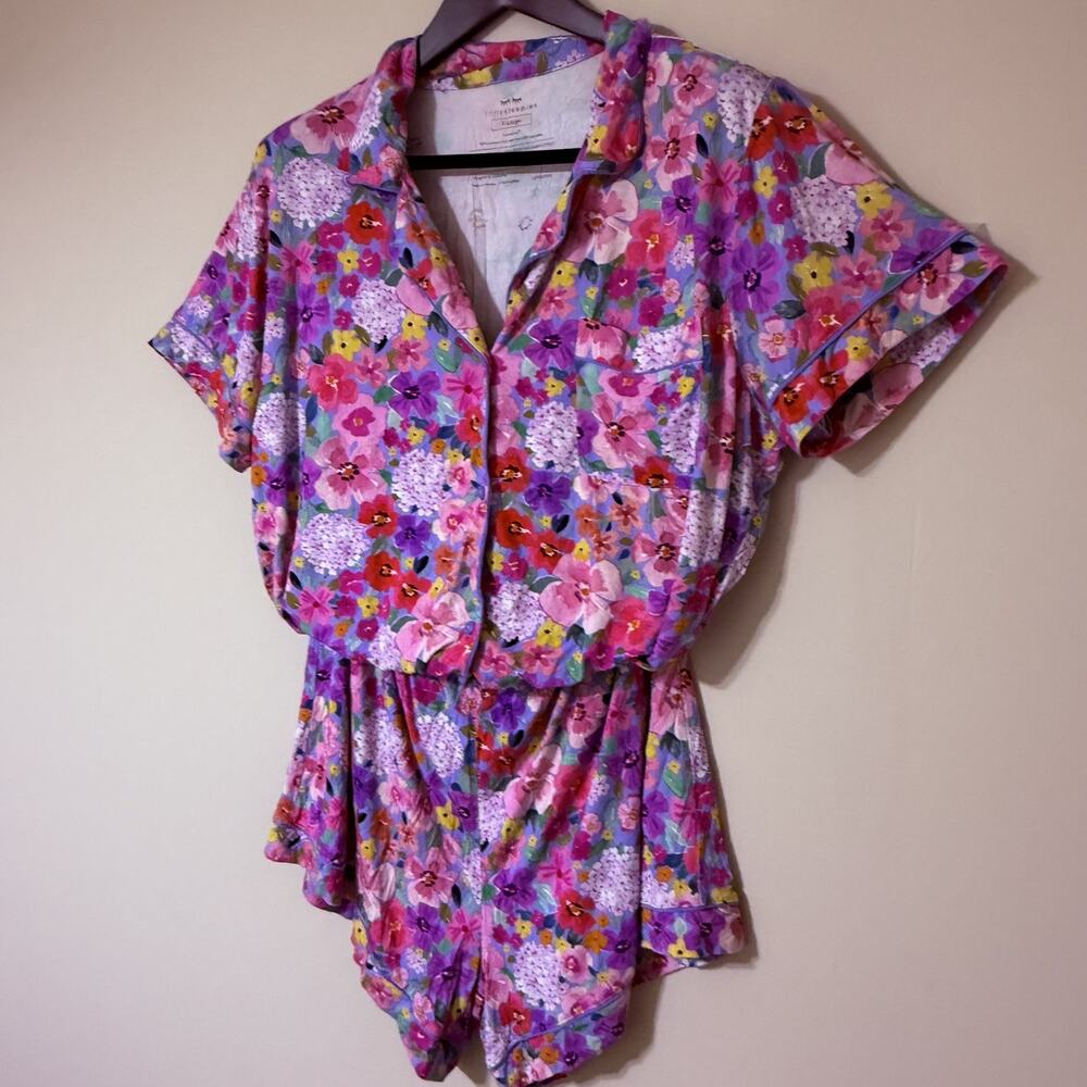 Little Sleepies Lunaluxe WOMENS SIZE XL Bamboo Pajama Set Sweet Sprigs Floral